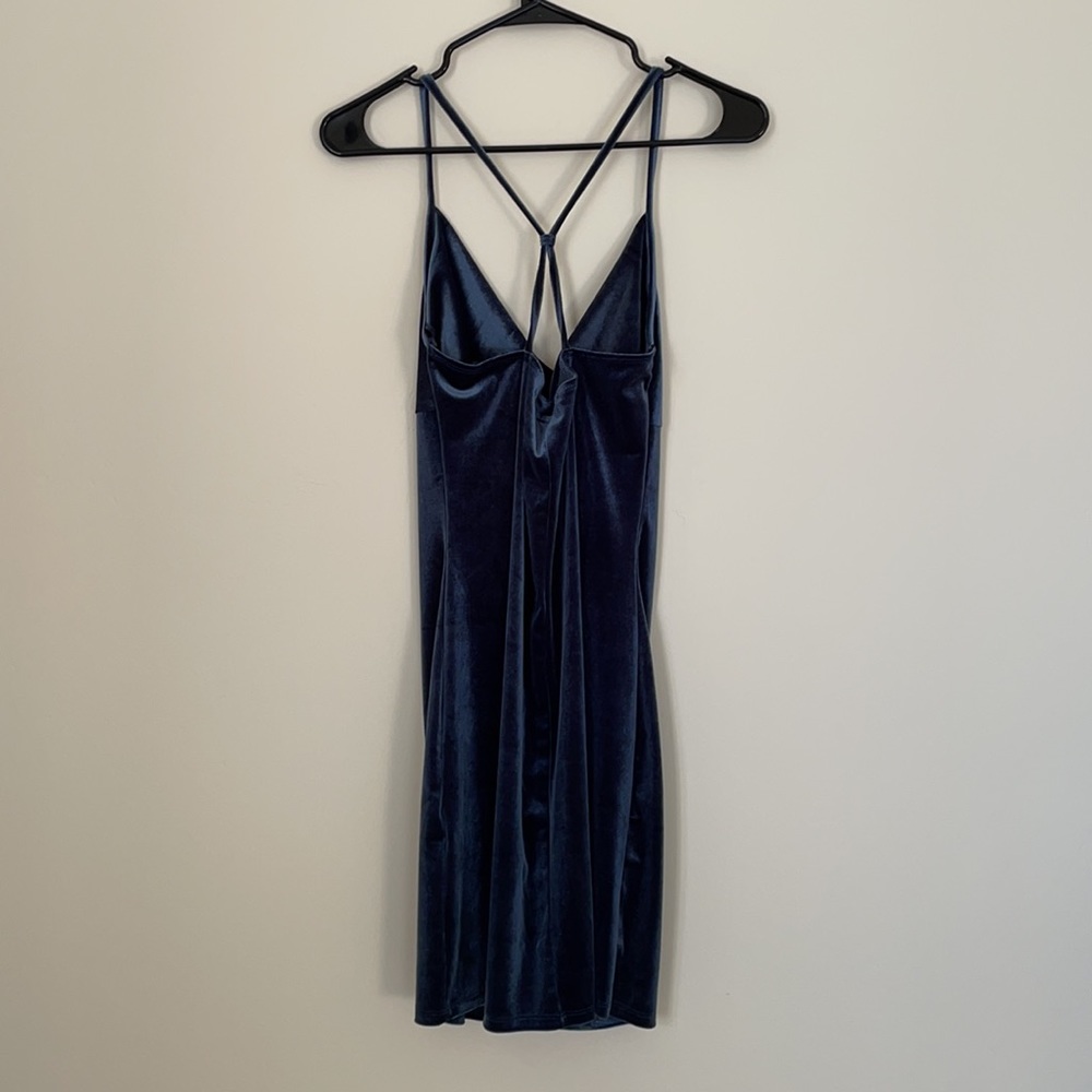 Forever 21 Blue Velvet Bodycon Dress - Picture 4 of 7